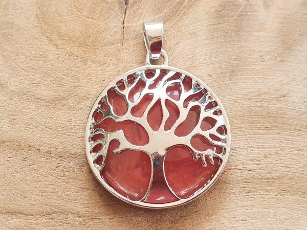 pendentif cornaline et arbre de vie